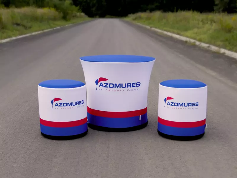Inflatable Hocker and Catering Table Azomures