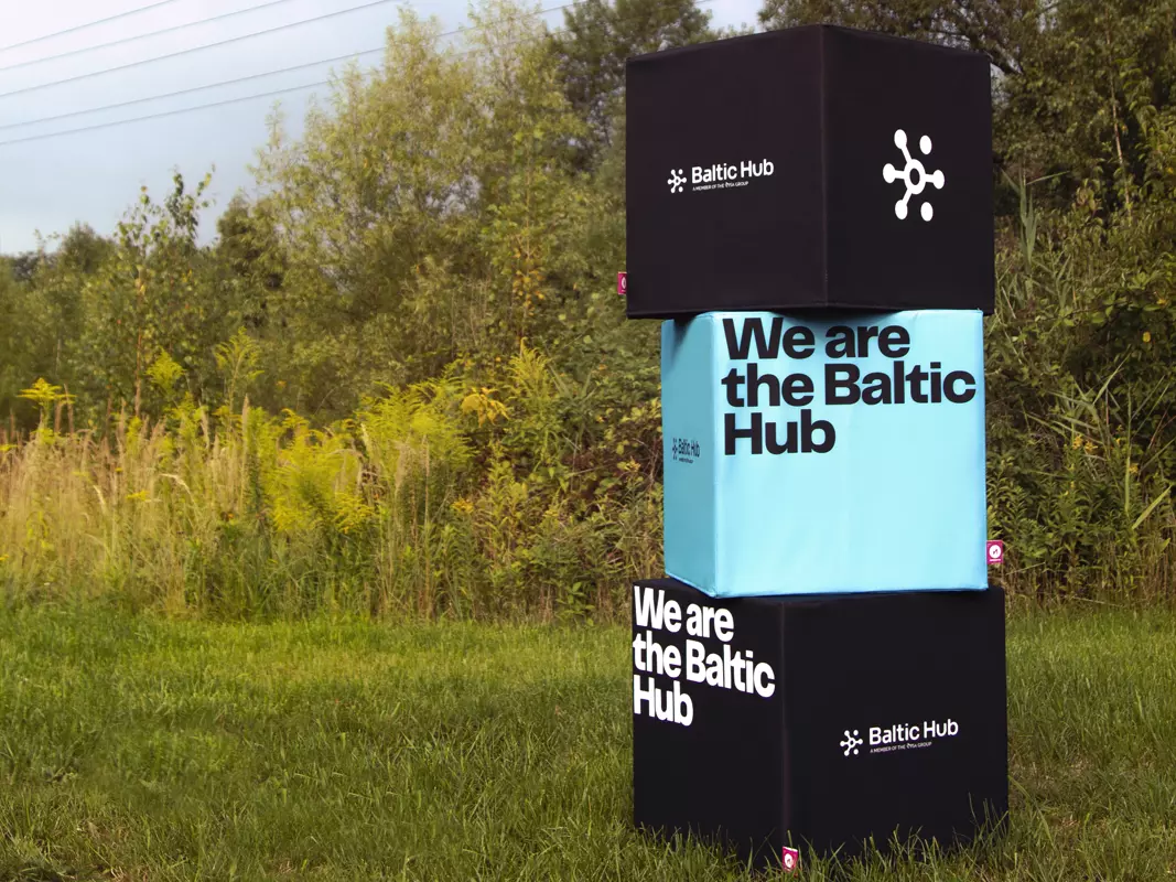 Advertising Cube Pouffes Baltic Hub